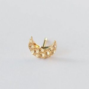 Junipurr Hammered Moon Yellow Gold